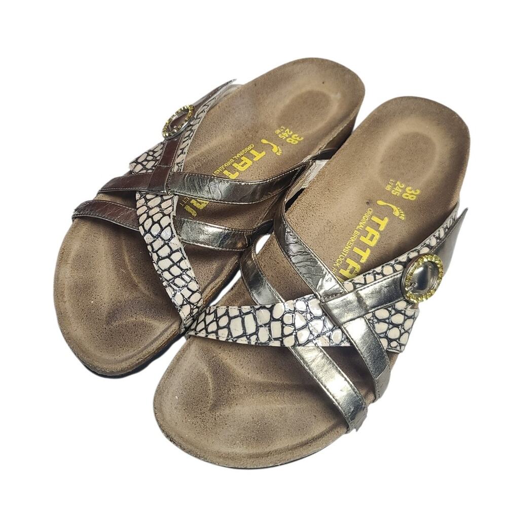 Tatami by Birkenstock Jewel Metallic Snake Sandals EU 38 US 7 Rare Premium
